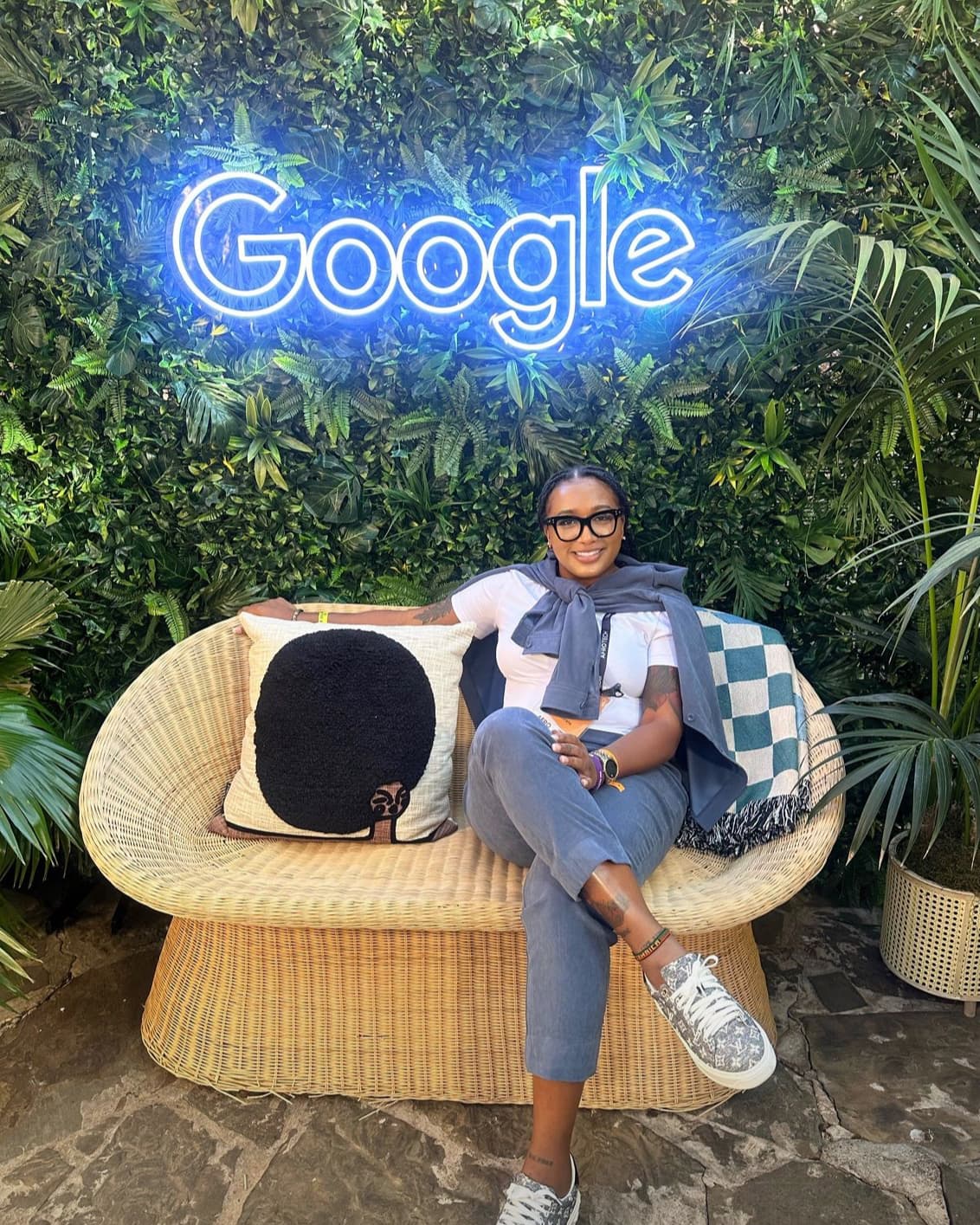 Outside Google's Austin campus during the AFROTECH conference in Austin, Texas.